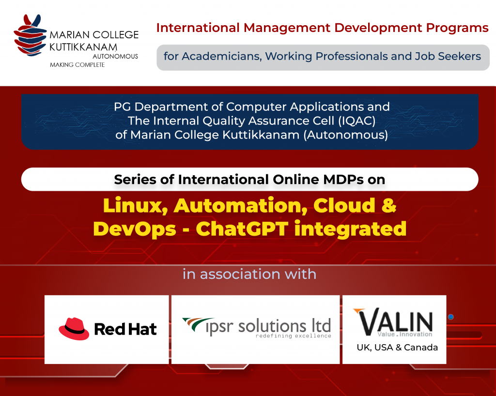 mailer 1 International MDP on Linux Automation Marian College IPSR